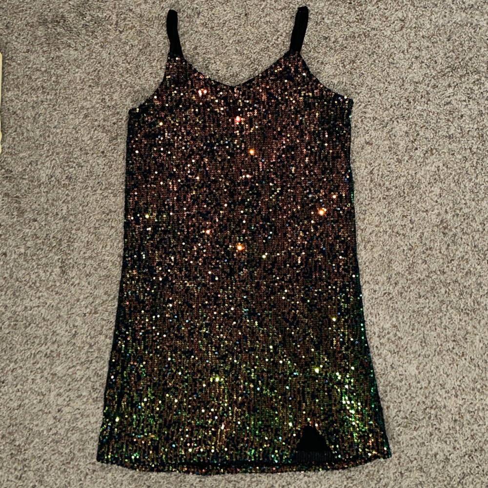 Art Class Multicolor Sequin Kids Formal Dress